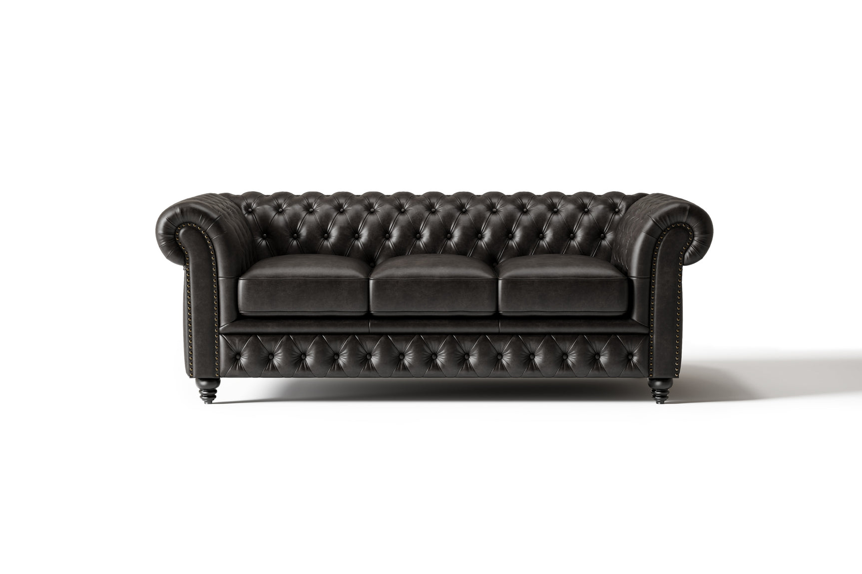 Canapé Chesterfield en cuir Parme