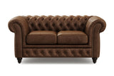 Canapé Chesterfield en cuir Parme