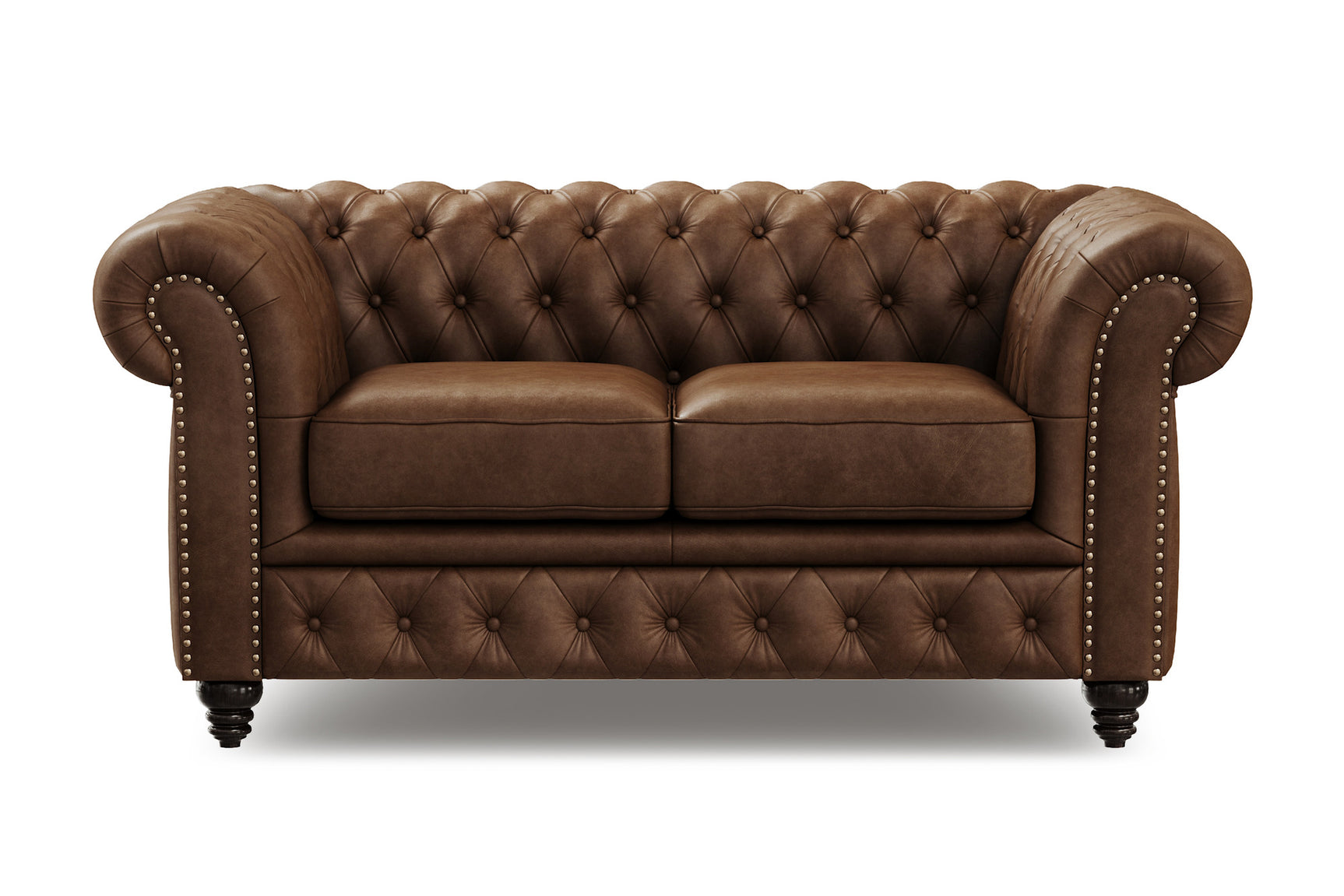 Canapé Chesterfield en cuir Parme