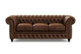 Canapé Chesterfield en cuir Parme
