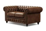 Canapé Chesterfield en cuir Parme
