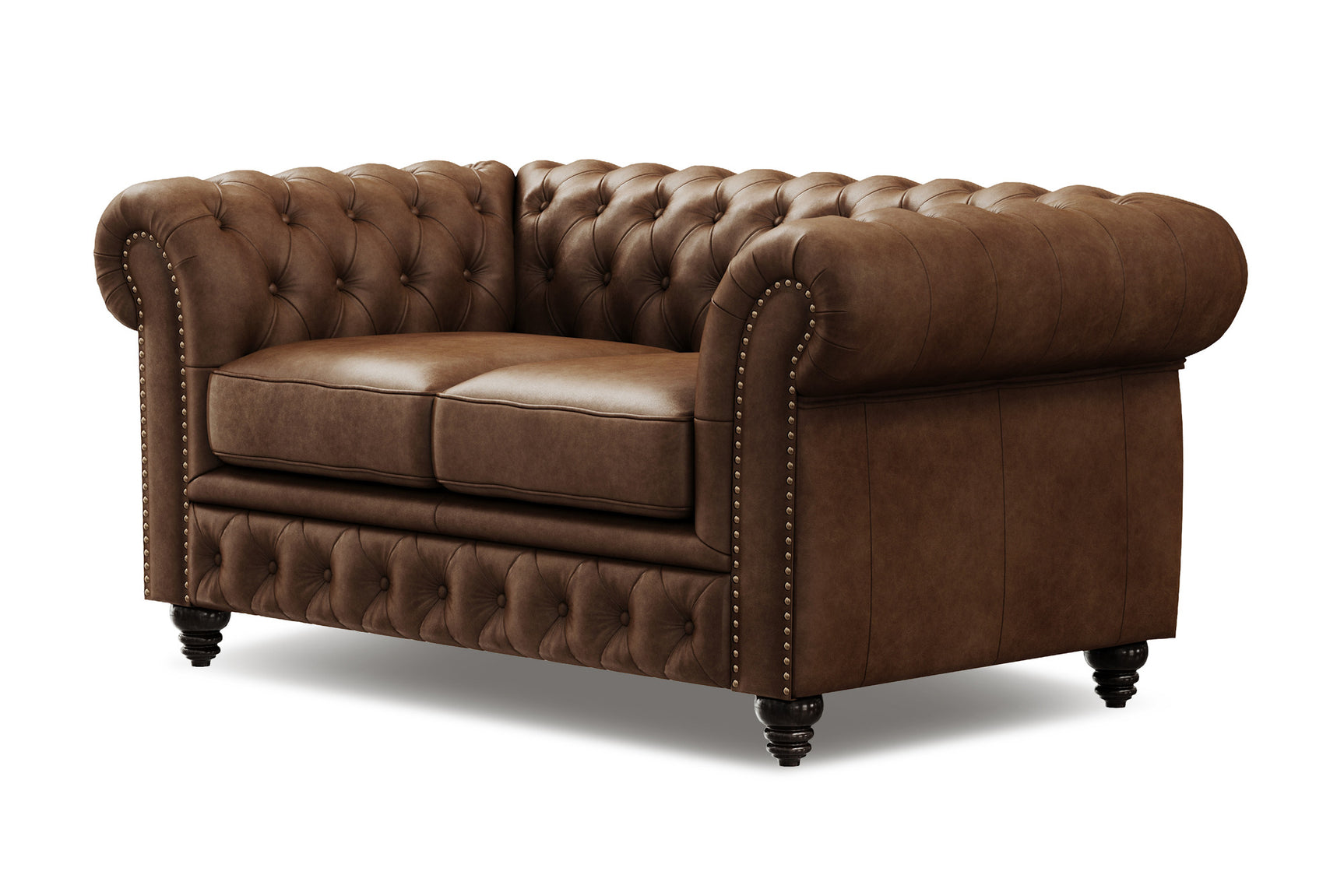 Canapé Chesterfield en cuir Parme