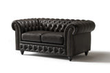Canapé Chesterfield en cuir Parme