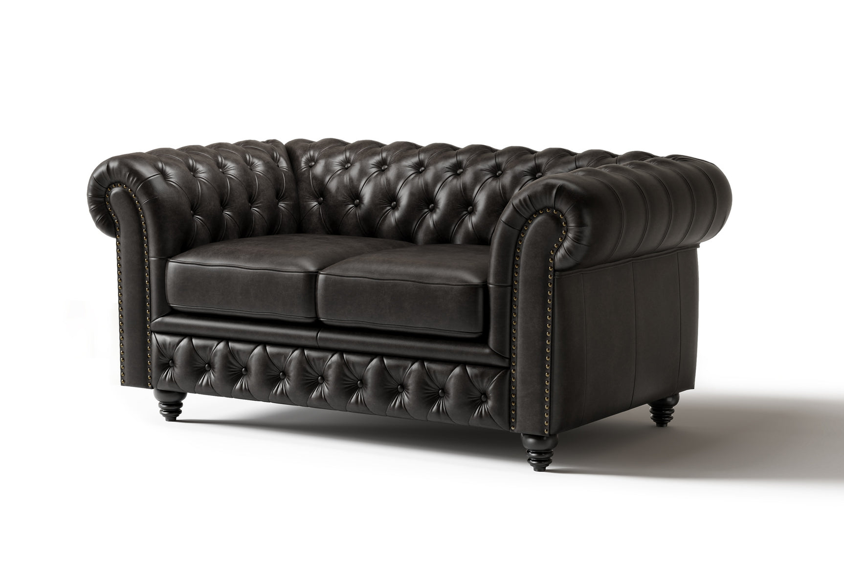 Canapé Chesterfield en cuir Parme