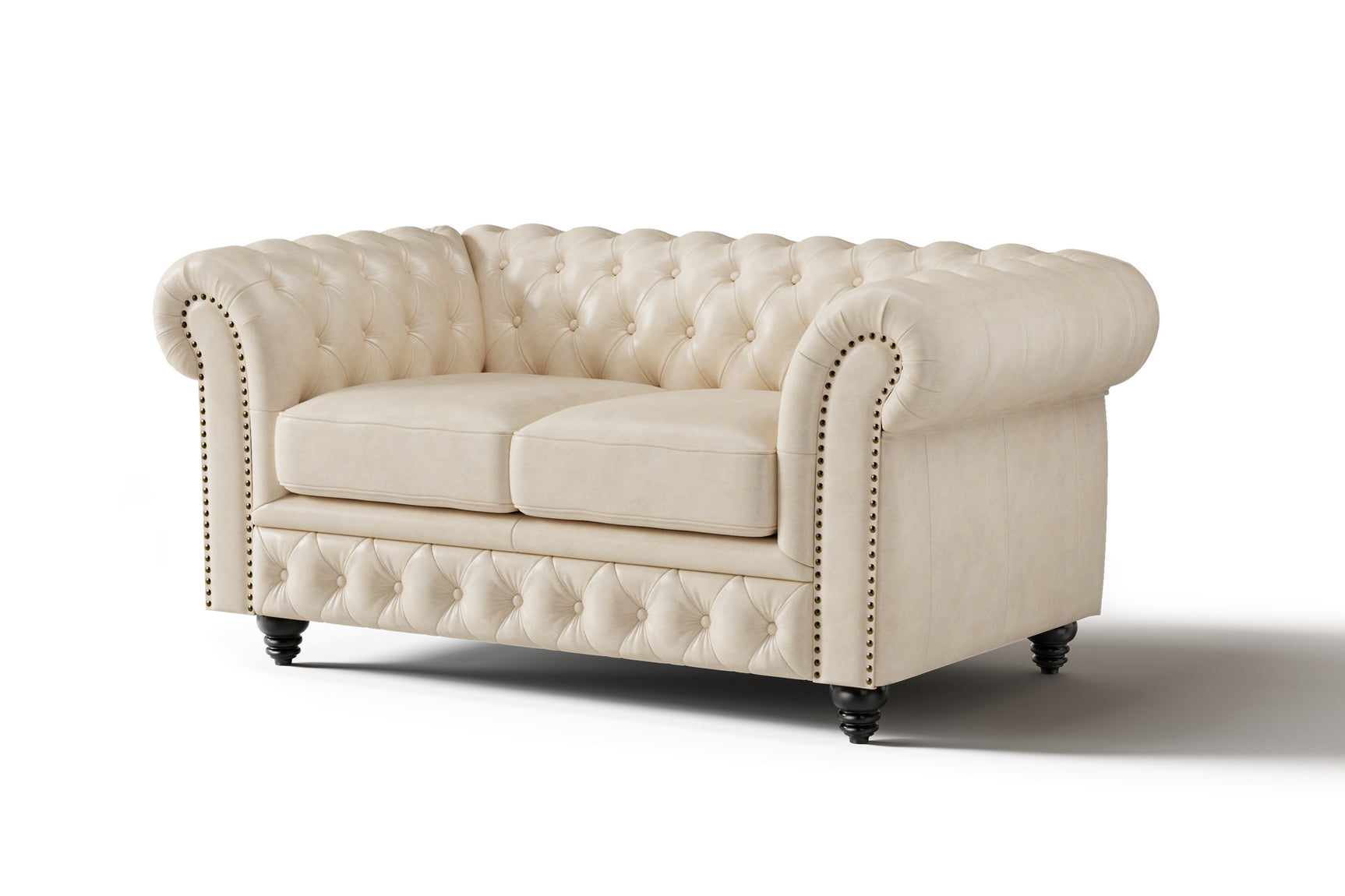 Canapé Chesterfield en cuir Parme