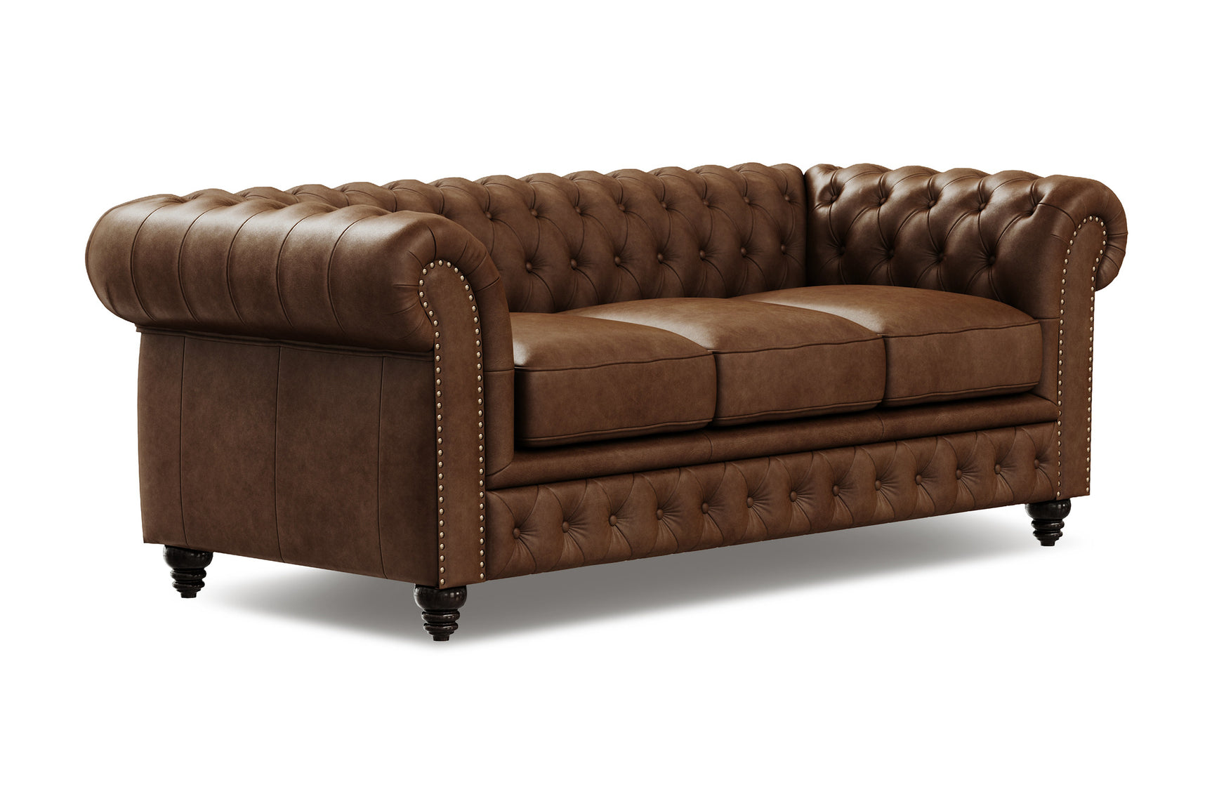 Canapé Chesterfield en cuir Parme
