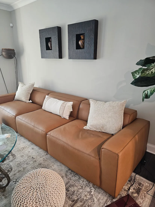 Nathan Leather Modular Sofa