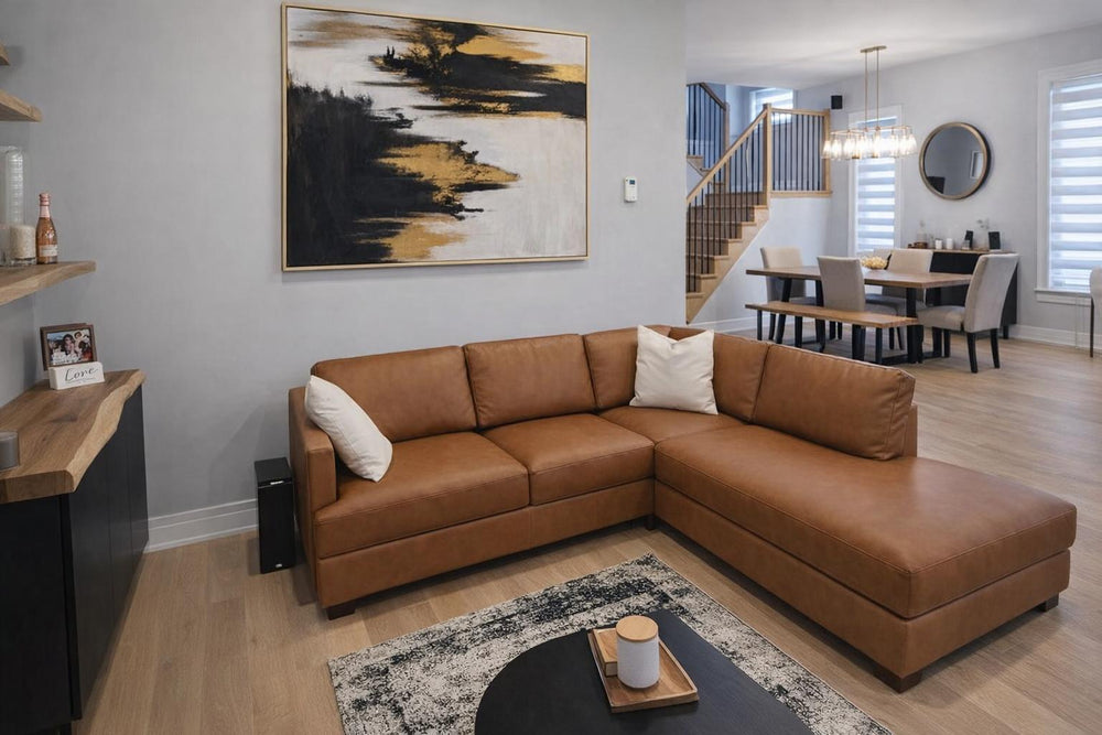 Serena Leather Sectional Sofa