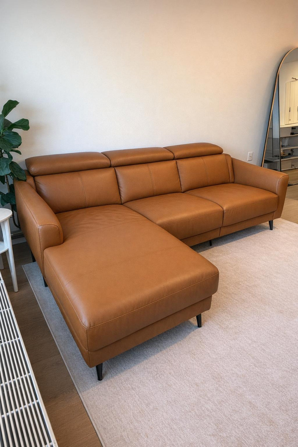 Andria Leather Reclining Sectional Sofa