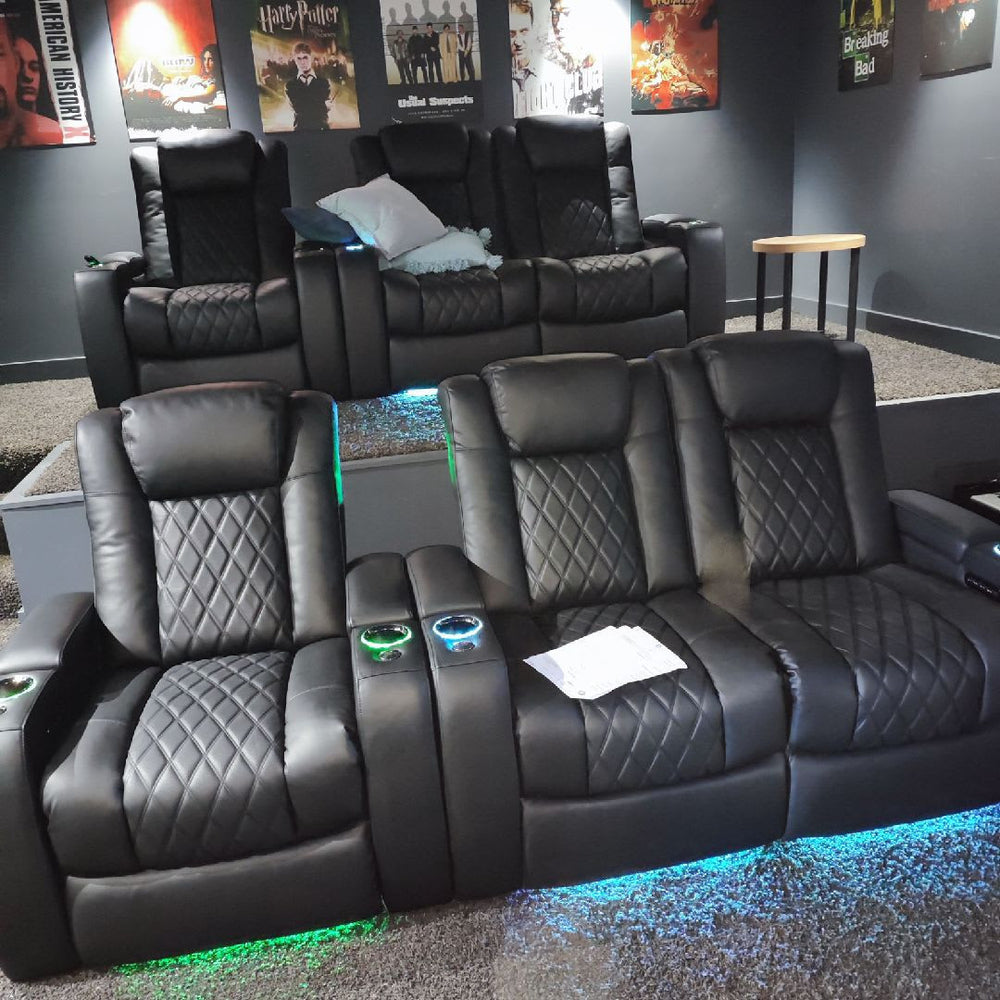 Sièges de cinéma Toscany Ultimate Heat & Ventilation – Sièges inclinables et canapés de cinéma haut de gamme