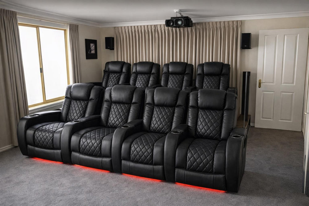 Sièges de cinéma Toscany Ultimate Heat & Ventilation – Sièges inclinables et canapés de cinéma haut de gamme